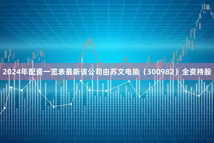 2024年配资一览表最新该公司由苏文电能（300982）全资持股