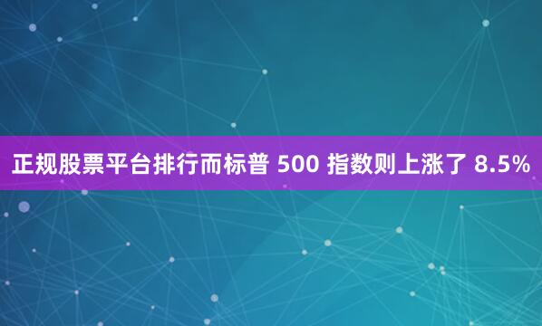 正规股票平台排行而标普 500 指数则上涨了 8.5%